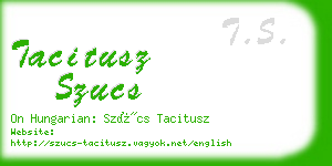 tacitusz szucs business card